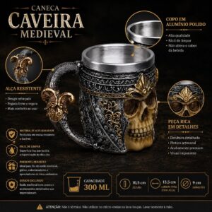 Caneca Chopp Cerveja Vicking Medieval Resina – Medieval Vicking
