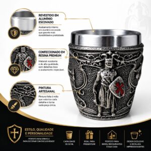 Copo Shot Guerreiro Cruz – Prata