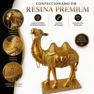 Estatueta Camelo Dourado